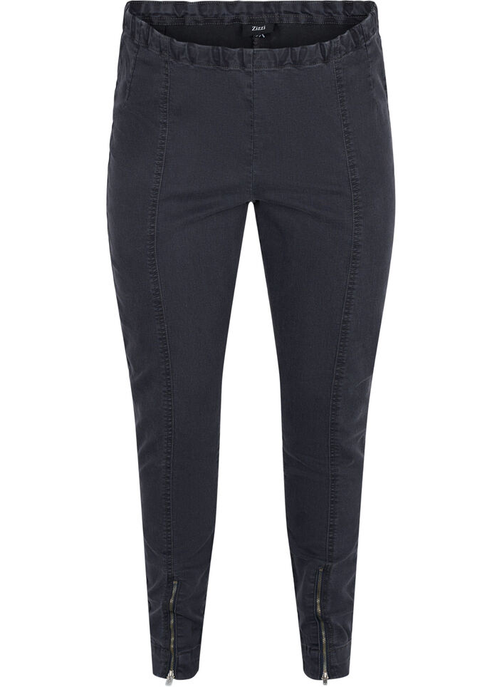 Jegging avec détail de fermeture éclair , Grey Wash, Packshot image number 0