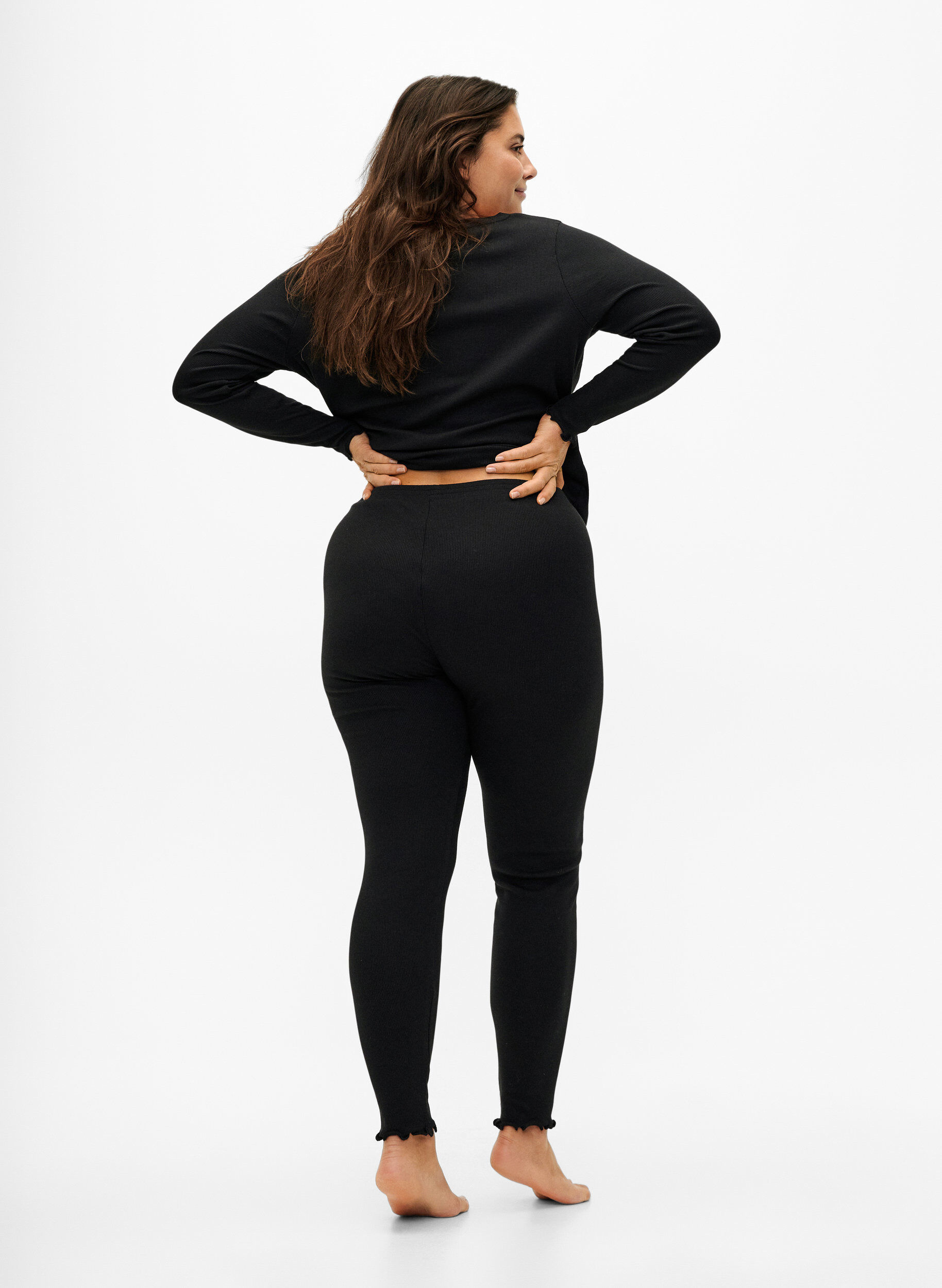Zizzi Pantalon c&ocirc;tel&eacute; moulant, Black, Model image number 1
