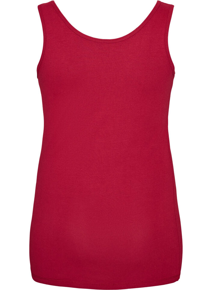 Haut Basic uni en coton, Bordeaux, Packshot image number 1