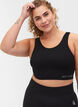 Soutien-gorge de sport uni avec dos croisé, Black, Model image number 2