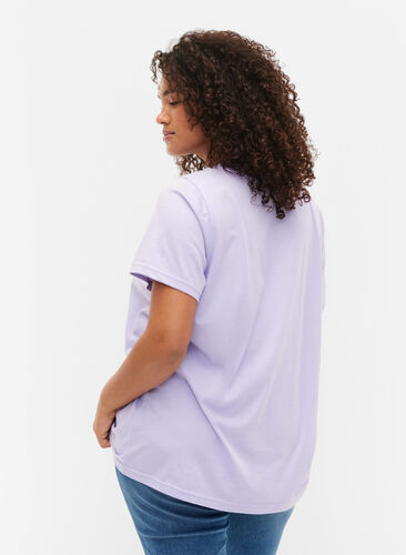 T-shirt en coton avec imprimé, Lavender ARIZONA, Model image number 1