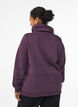 Sweat &agrave; col montant et poches, Violet, Model image number 2