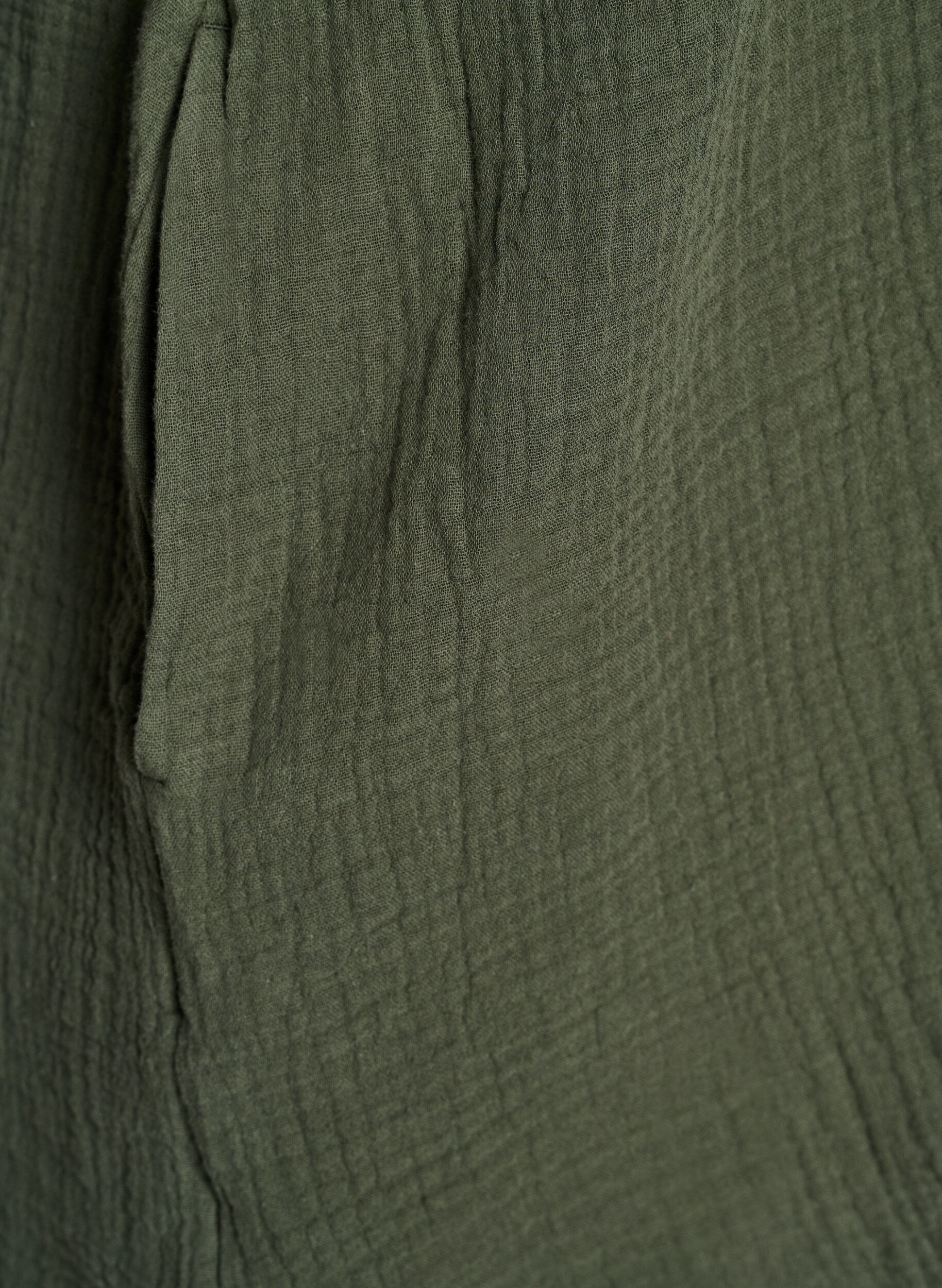 Zizzi Tunique en mousseline de coton &agrave; manches courtes, Vert, Packshot image number 3