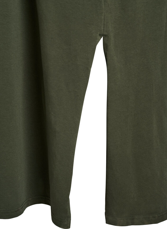 Robe midi en coton à manches courtes, Vert, Packshot image number 3