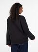 T-shirt Basic avec manches longues, Noir, Model image number 2