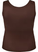 Top Basic ajust&eacute; en tissu lisse, Marron, Packshot image number 1