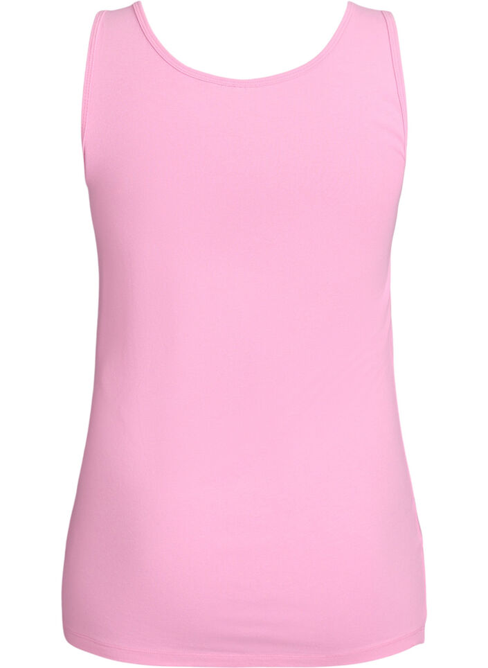 Haut uni Basic en coton, Rose, Packshot image number 1