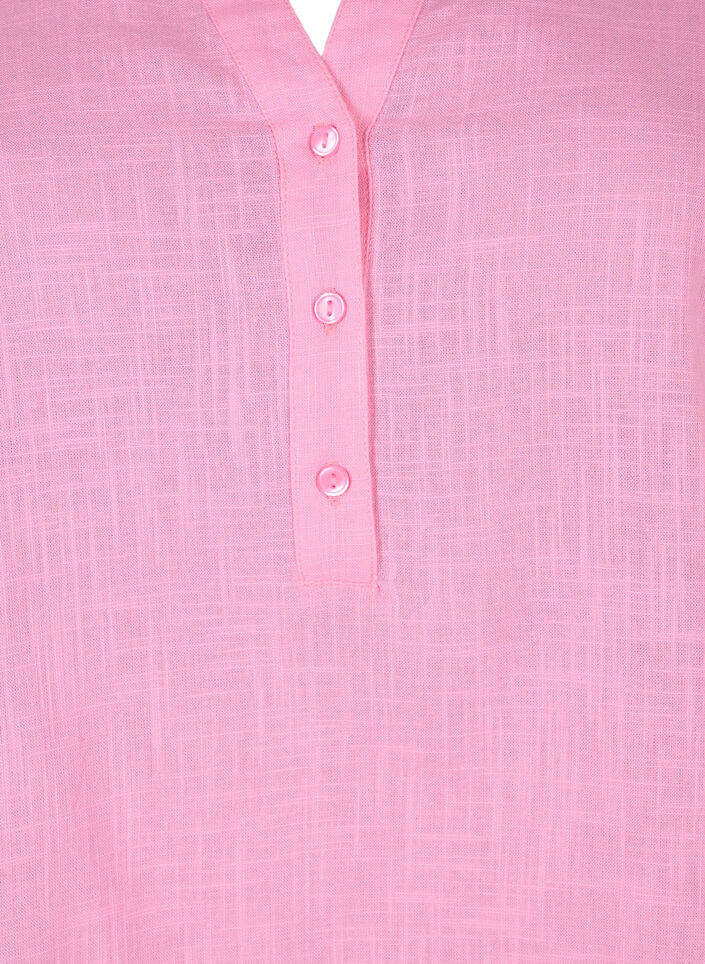 Chemisier en coton à col V, Rosebloom, Packshot image number 2