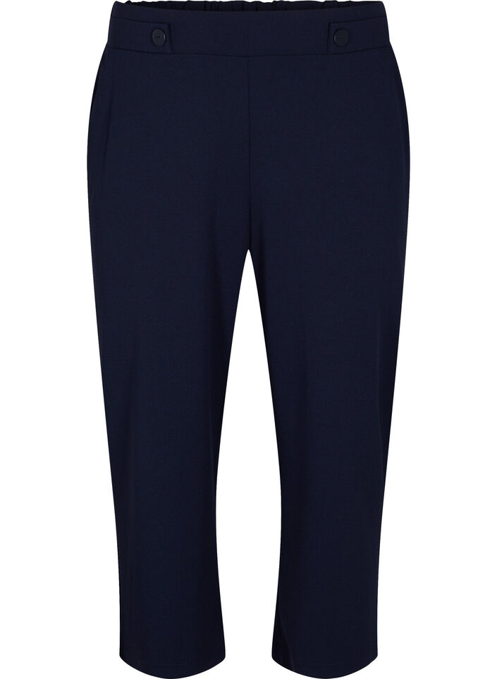 Pantalon 7/8 &agrave; coupe ample, Bleu, Packshot image number 0