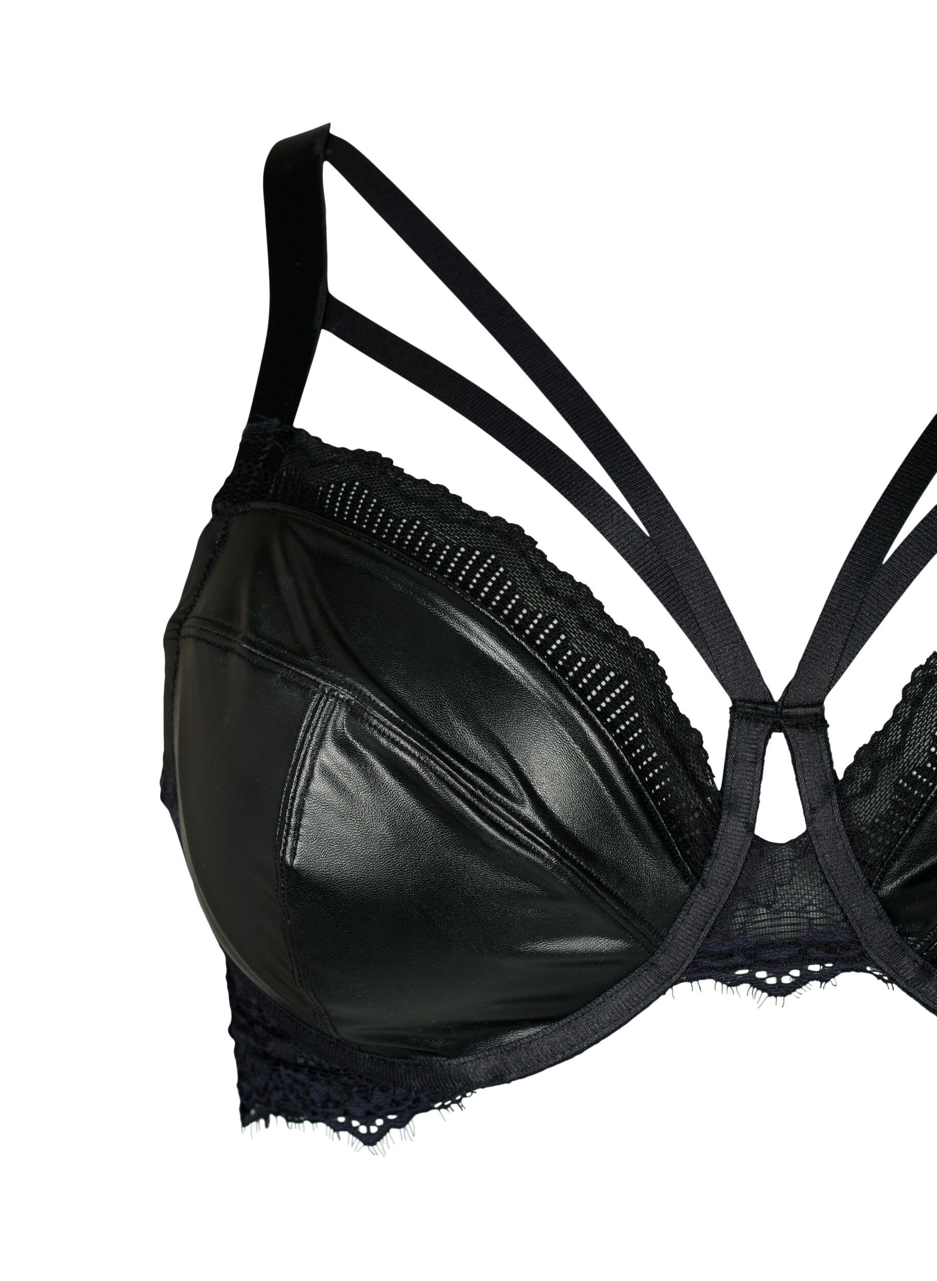 Zizzi  Soutien-gorge &agrave; armatures avec cha&icirc;nes, Black, Packshot image number 2