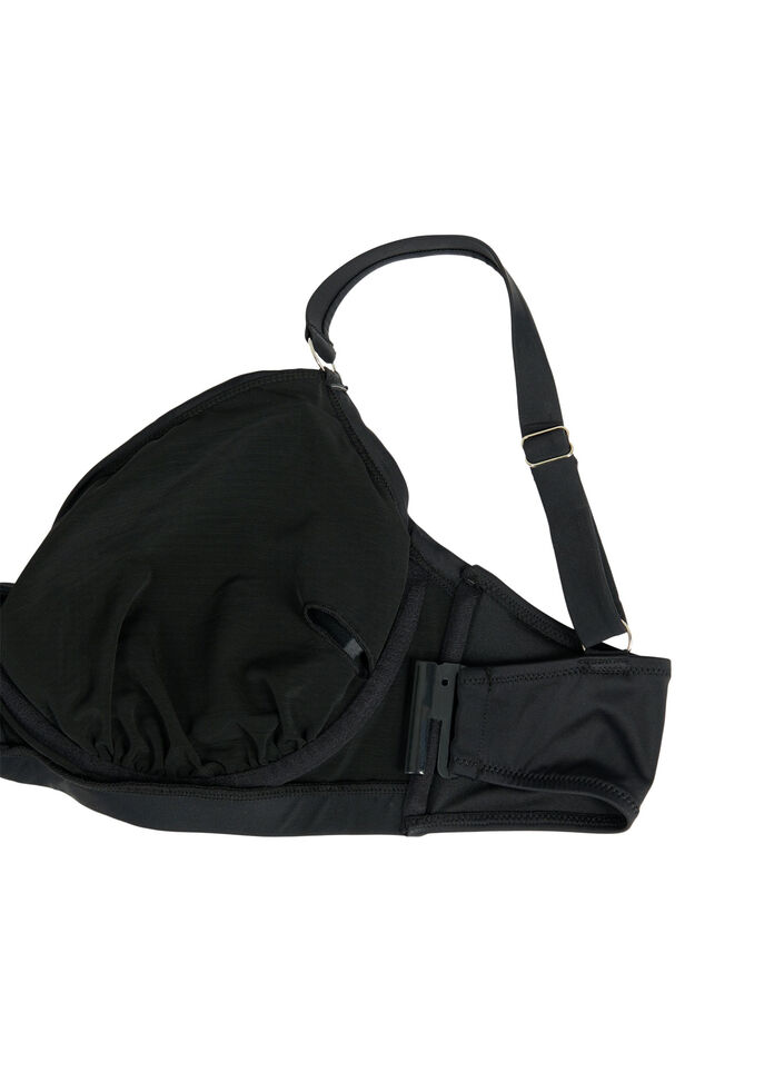 Soutien-gorge de bikini &agrave; armatures avec drap&eacute;, Noir, Packshot image number 3