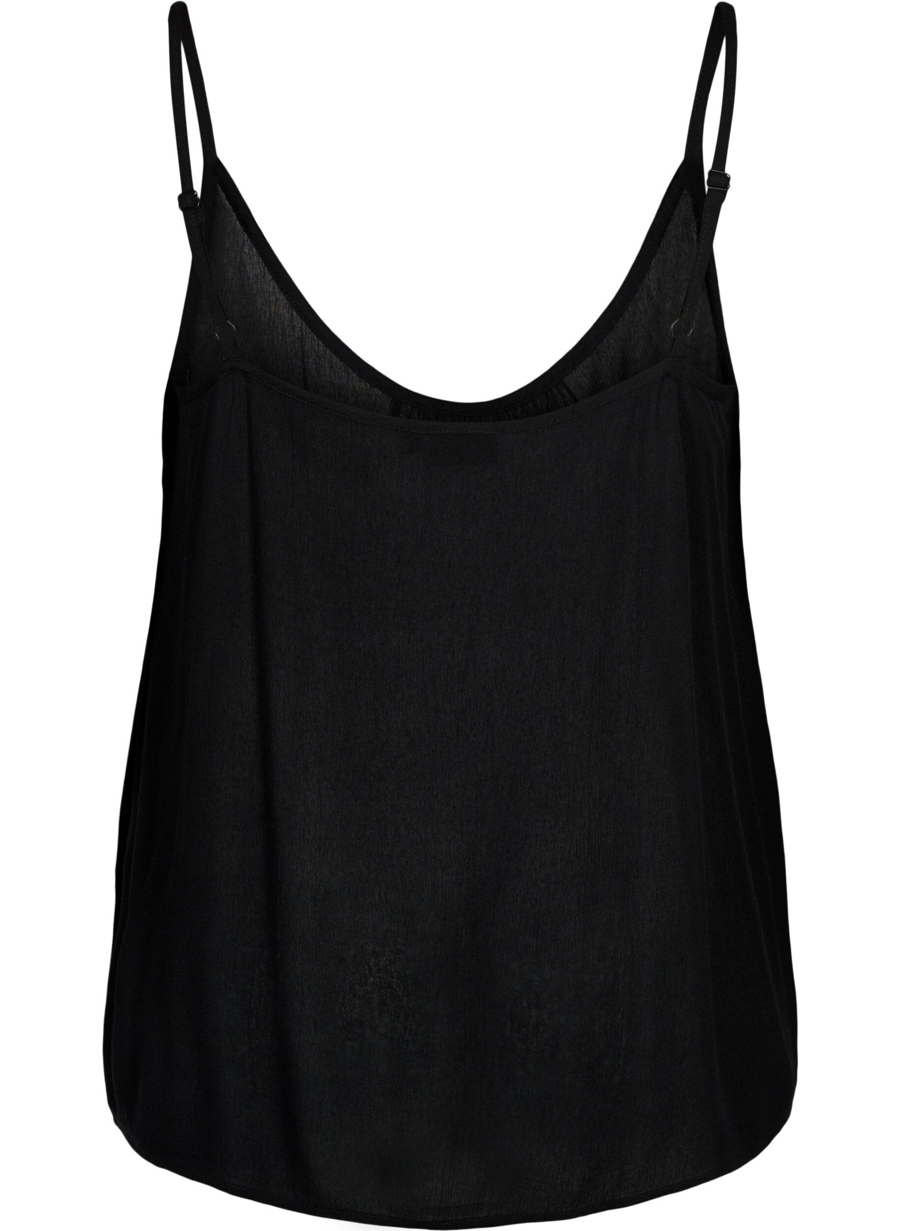 ZizziTop &agrave; bretelles en viscose, Noir, Packshot image number 1