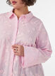 Chemise avec broderies florales et manches larges, Rose, Model image number 3