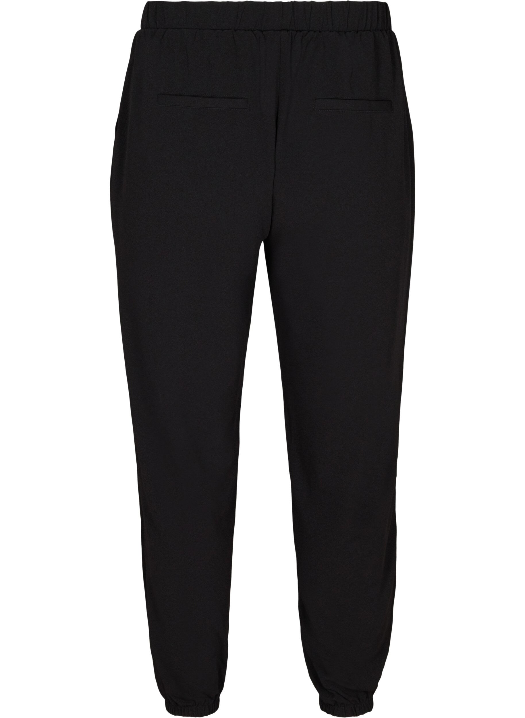Zizzi Pantalon ample avec poches, Black, Packshot image number 1