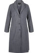 Manteau long en laine avec des poches, Dark Grey Melange, Packshot image number 0