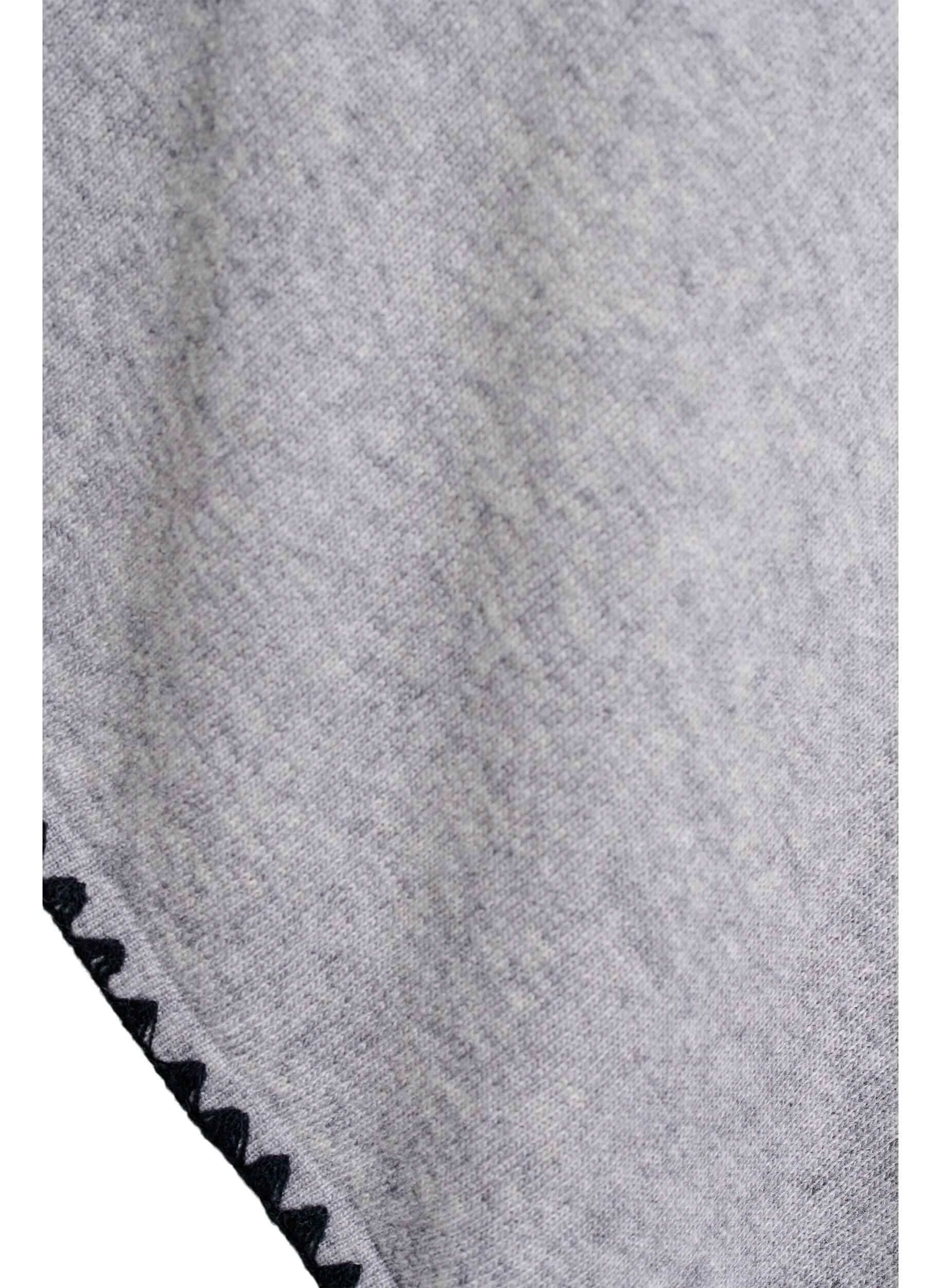 Zizzi Poncho en maille fine, Gris, Packshot image number 3