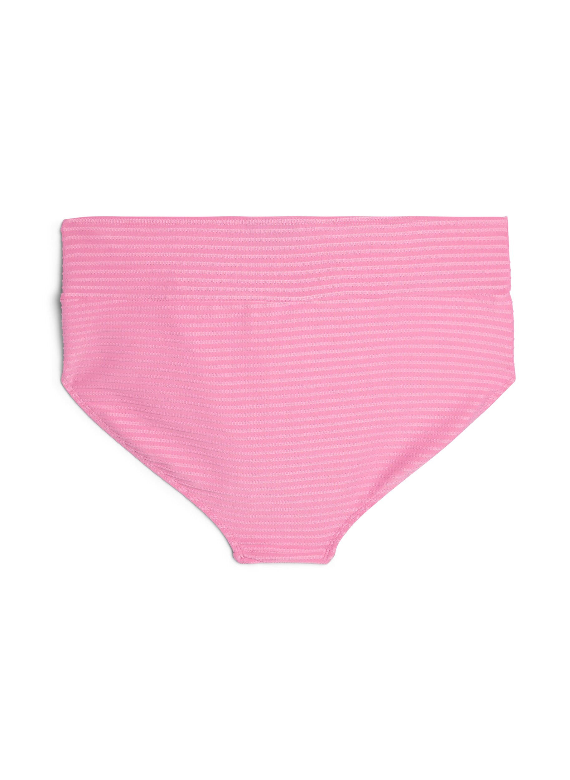 Zizzi Bas de bikini taille haute avec d&eacute;tails crois&eacute;s, Rose, Packshot image number 1