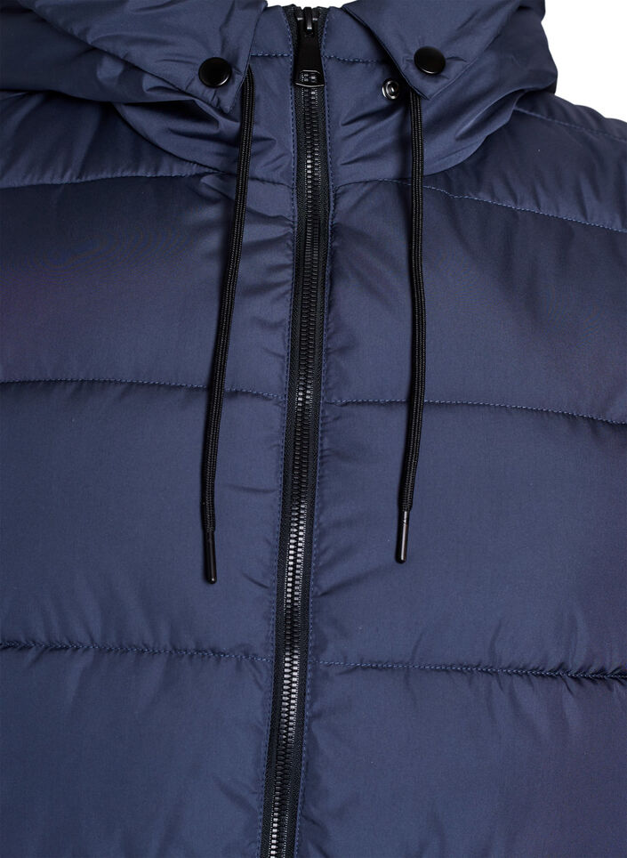 Veste longue avec capuche et poches, Bleu, Packshot image number 2