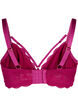 Soutien-gorge enveloppant avec dentelle et détail chaînette, Bordeaux, Packshot image number 1