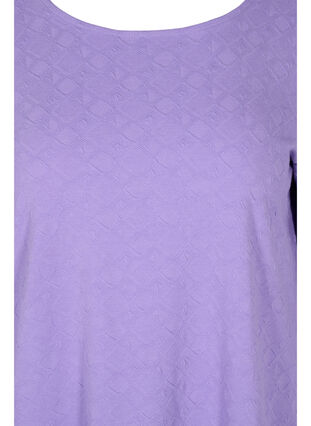 Blouse longue à col rond et manches 3/4, Paisley Purple, Packshot image number 2