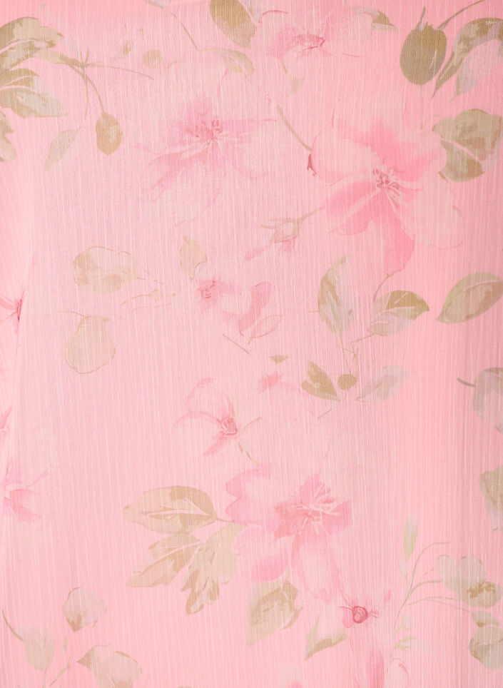Chemisier en mousseline avec imprim&eacute; floral et manches longues, Rose, Packshot image number 2