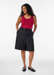 Haut Basic uni en coton, Bordeaux, Model image number 1