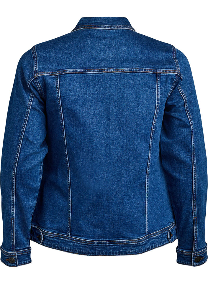 Veste en jean avec une coupe classique, Bleu, Packshot image number 1
