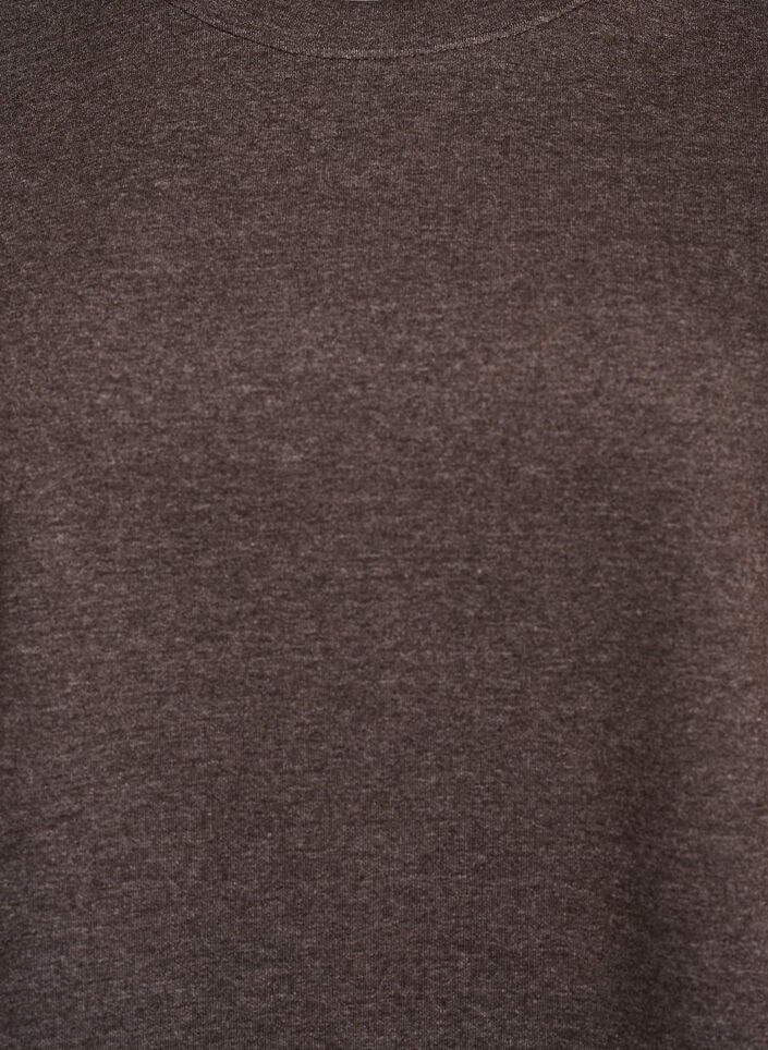 Sweat-shirt &agrave; col ras du cou, Marron, Packshot image number 2