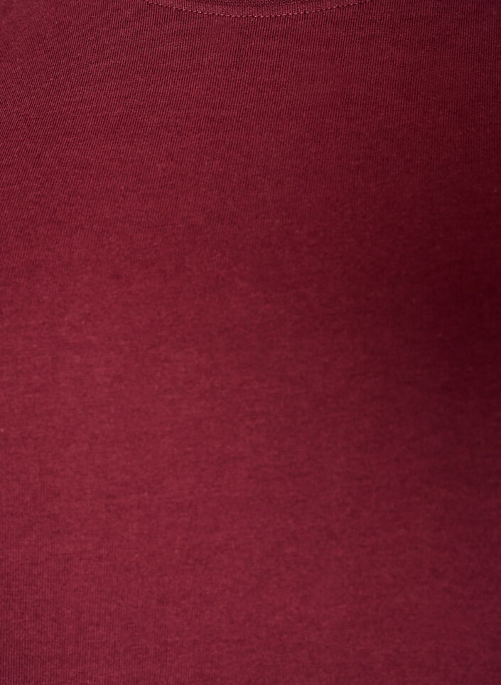 T-shirt coupe boxy en coton, Bordeaux, Packshot image number 2