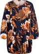 Robe courte en coton avec un ourlet &eacute;lastique et des manches longues, Noir, Packshot image number 0