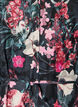 Robe midi fleurie &agrave; la texture tiss&eacute;e avec ceinture &agrave; nouer, Noir, Packshot image number 2