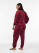 Pantalon ample en velours, Bordeaux, Model image number 1