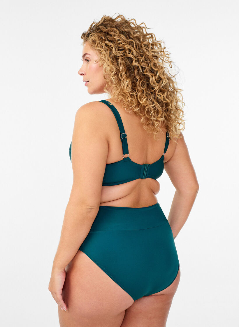 Culotte de bikini avec d&eacute;tail crois&eacute;, Vert, Model
