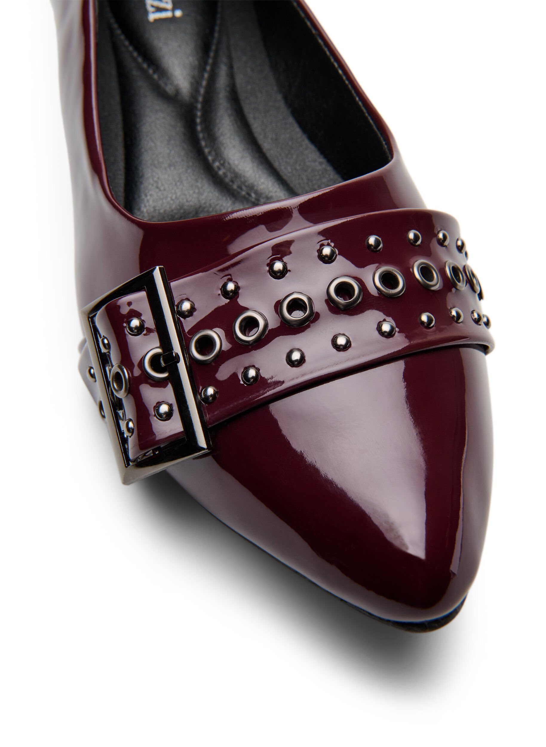 Zizzi Large - Ballerine &agrave; bride et clous, Marron, Packshot image number 3