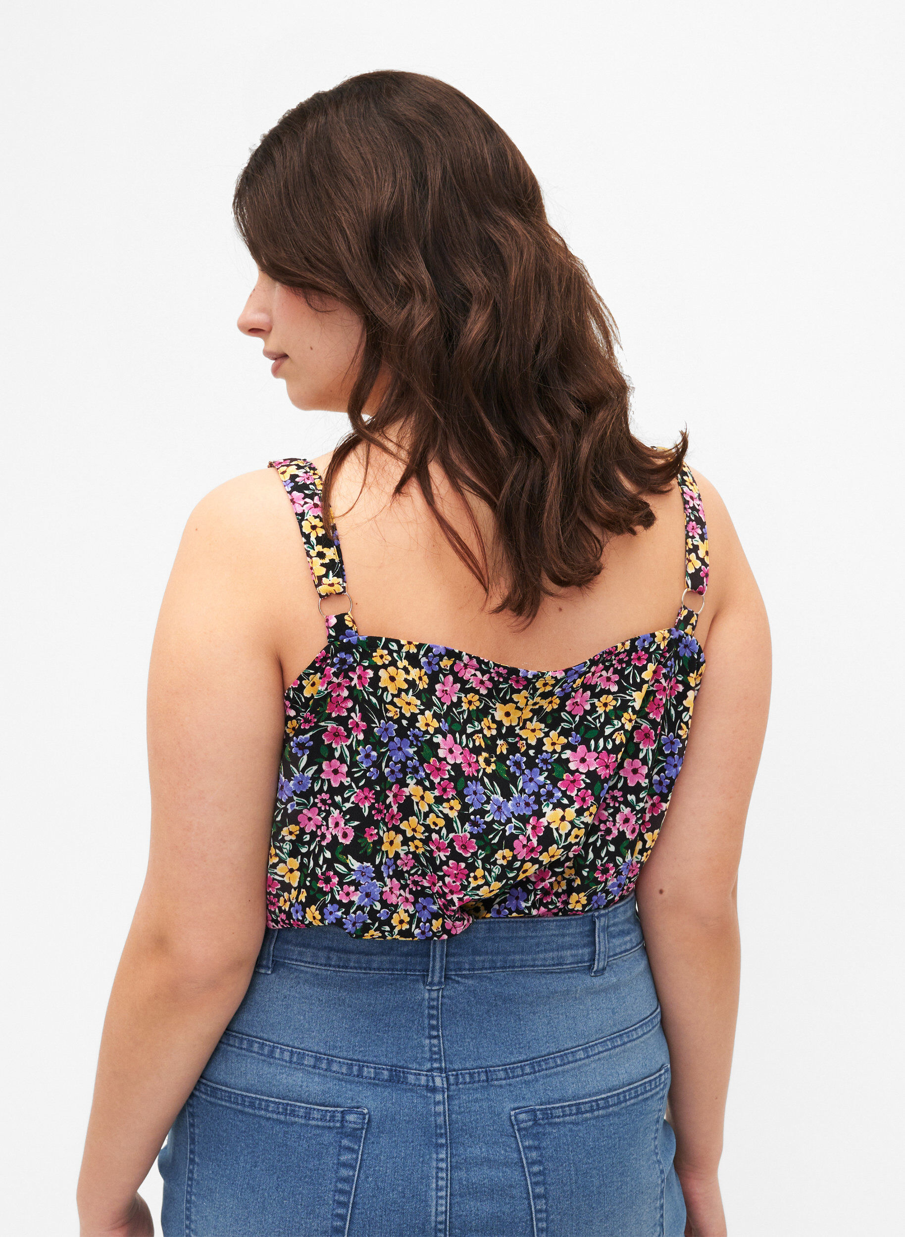 Zizzi FLASH - Top avec imprim&eacute;, Multi Flower, Model image number 1