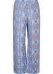 Pantalon ample en mousseline de coton à motif, Bleu Clair, Packshot image number 1