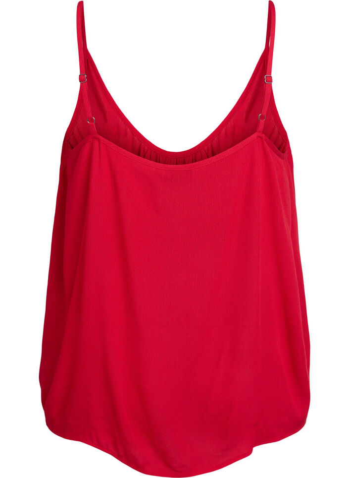 Top &agrave; bretelles en viscose, Rouge, Packshot image number 1