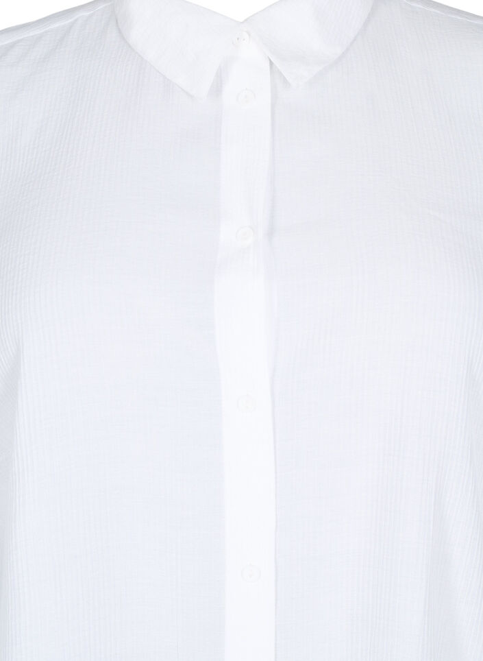 Chemise à texture rayée, Blanc, Packshot image number 2
