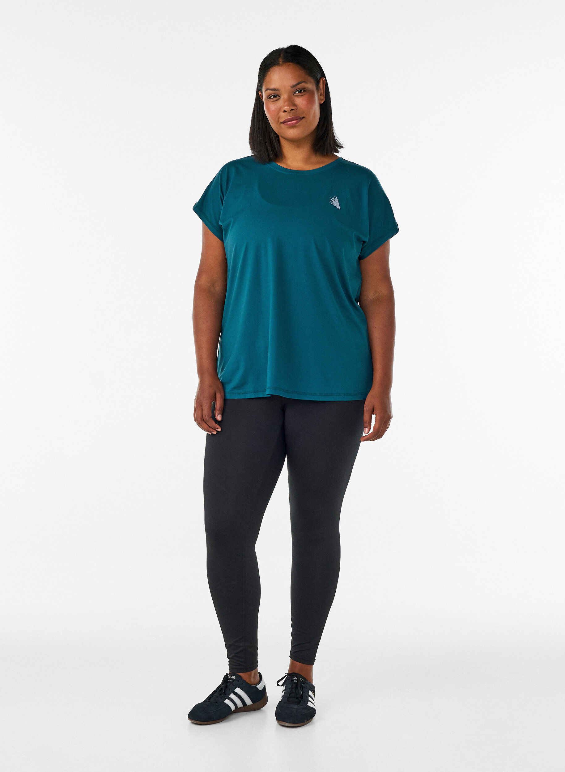 ZizziT-shirt de sport couleur unie, Vert, Model image number 1