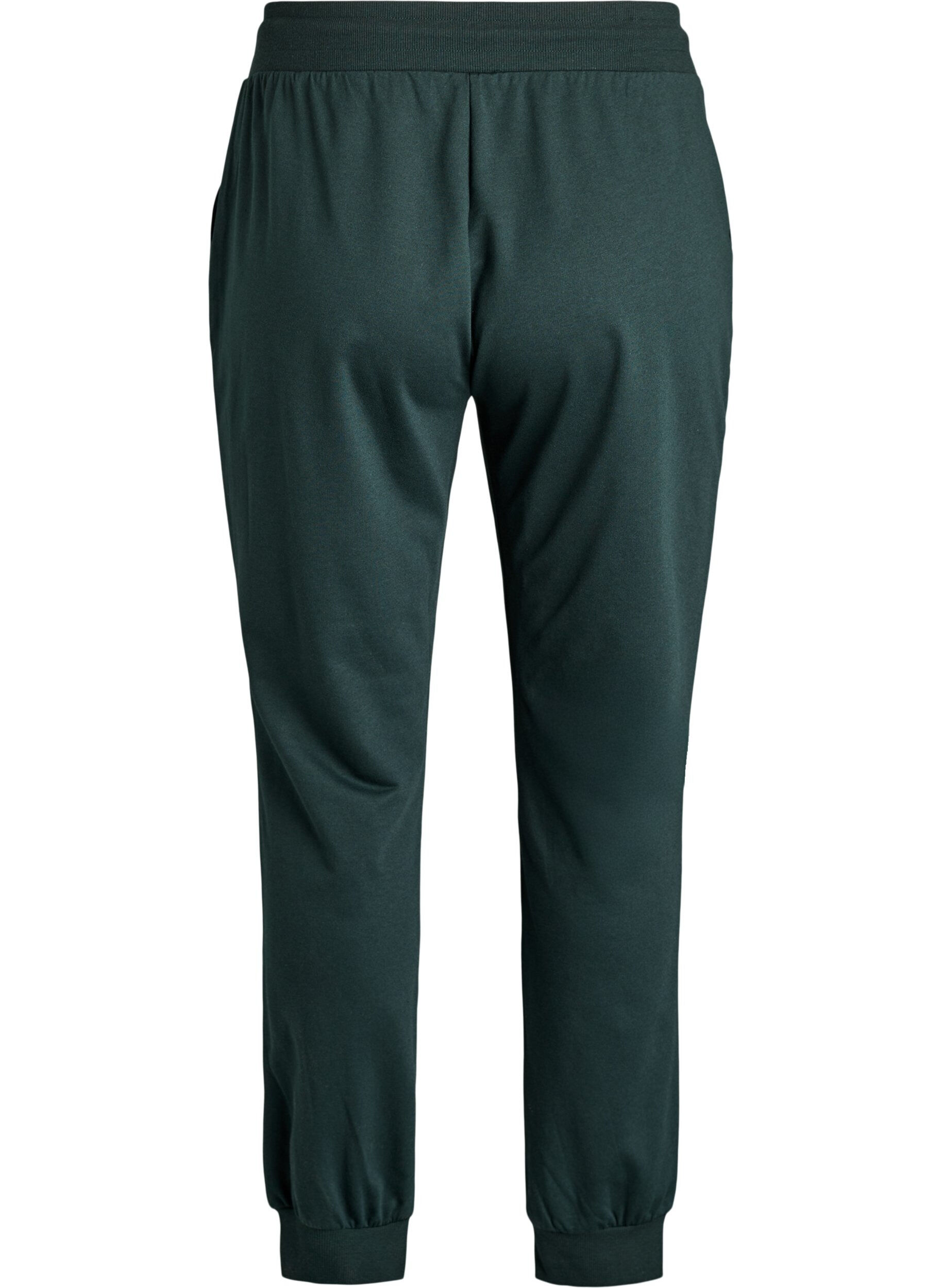 Zizzi Pantalon de sport ample avec des poches, Vert fonc&eacute;, Packshot image number 1