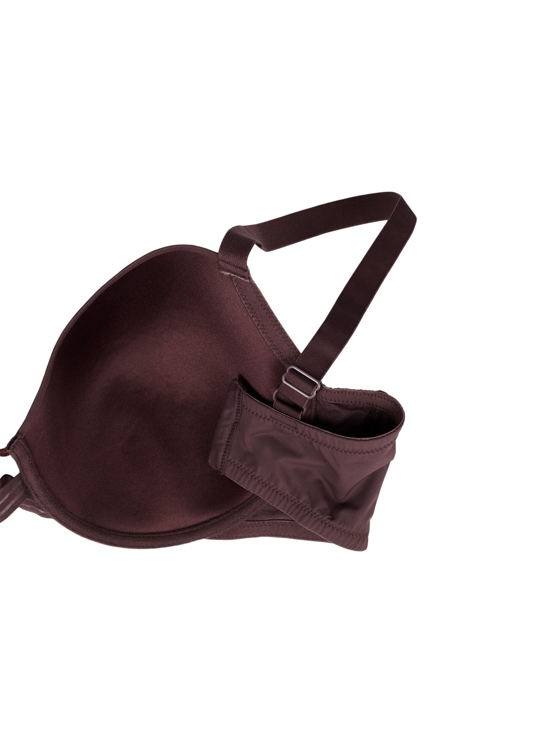 Zizzi Soutien-gorge moul&eacute; avec d&eacute;tail en forme de croix, Marron, Packshot image number 3