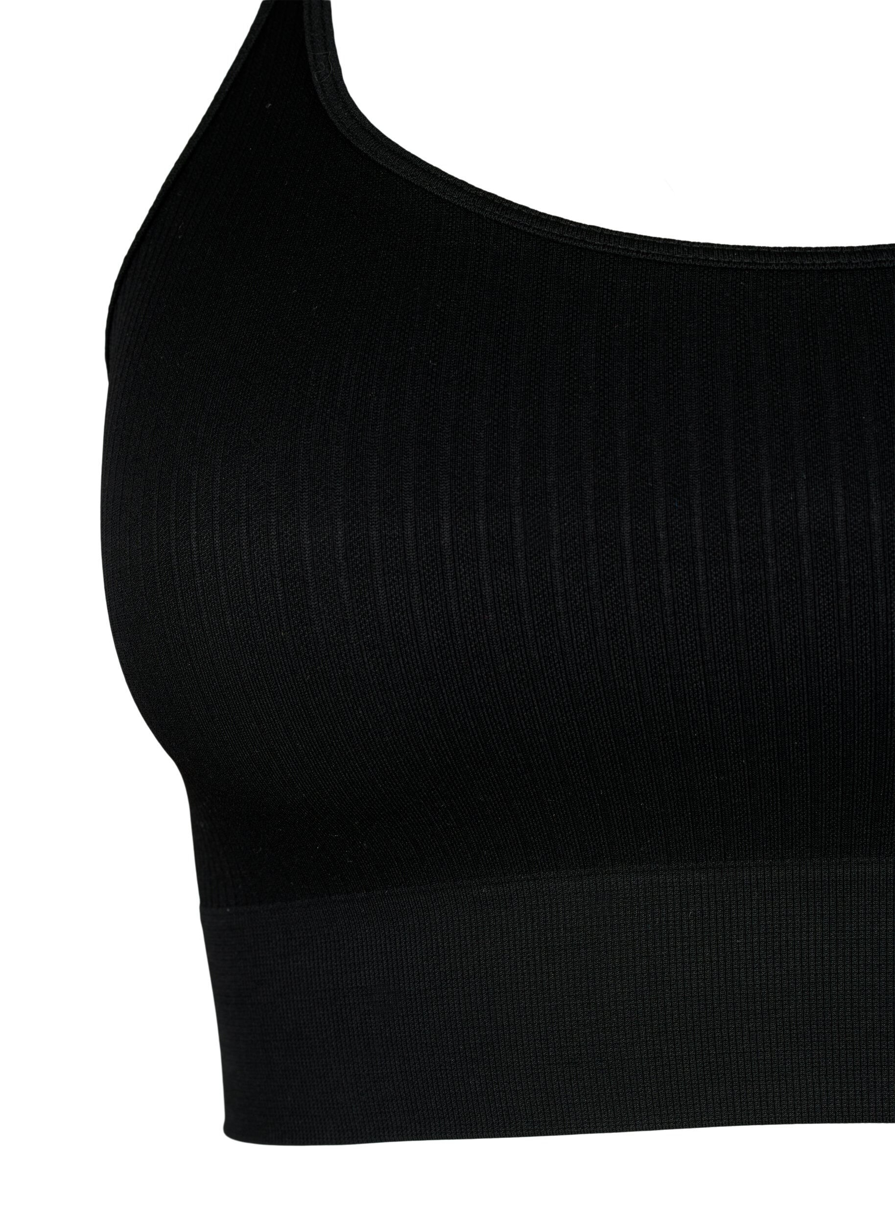 Zizzi Soutien-gorge de sport sans coutures, Black, Packshot image number 2