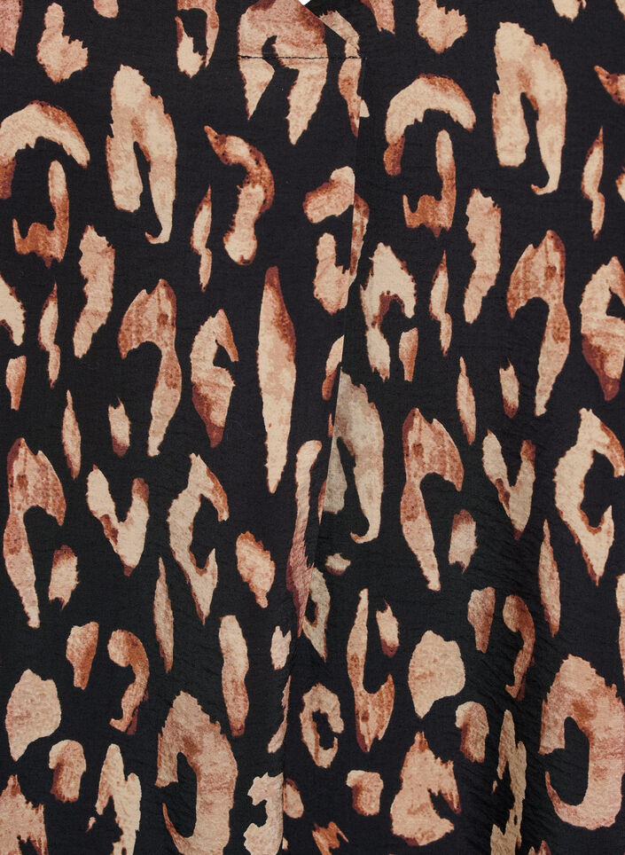 Robe &agrave; col en V en viscose, Noir, Packshot image number 2