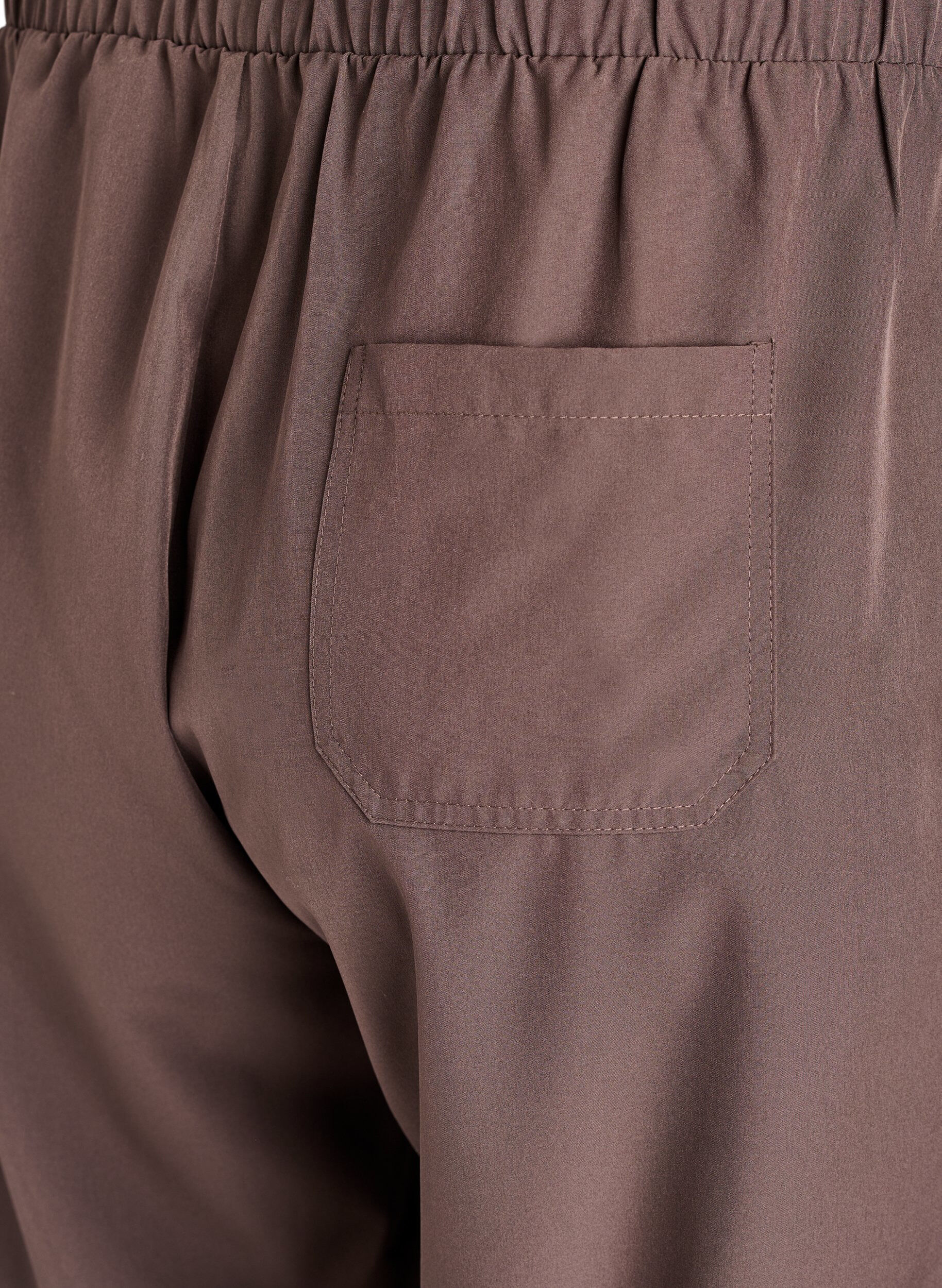 Zizzi Pantalon de sport taille haute et coupe droite, Marron, Packshot image number 4