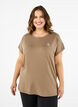 T-shirt de sport uni, Beige, Model image number 0