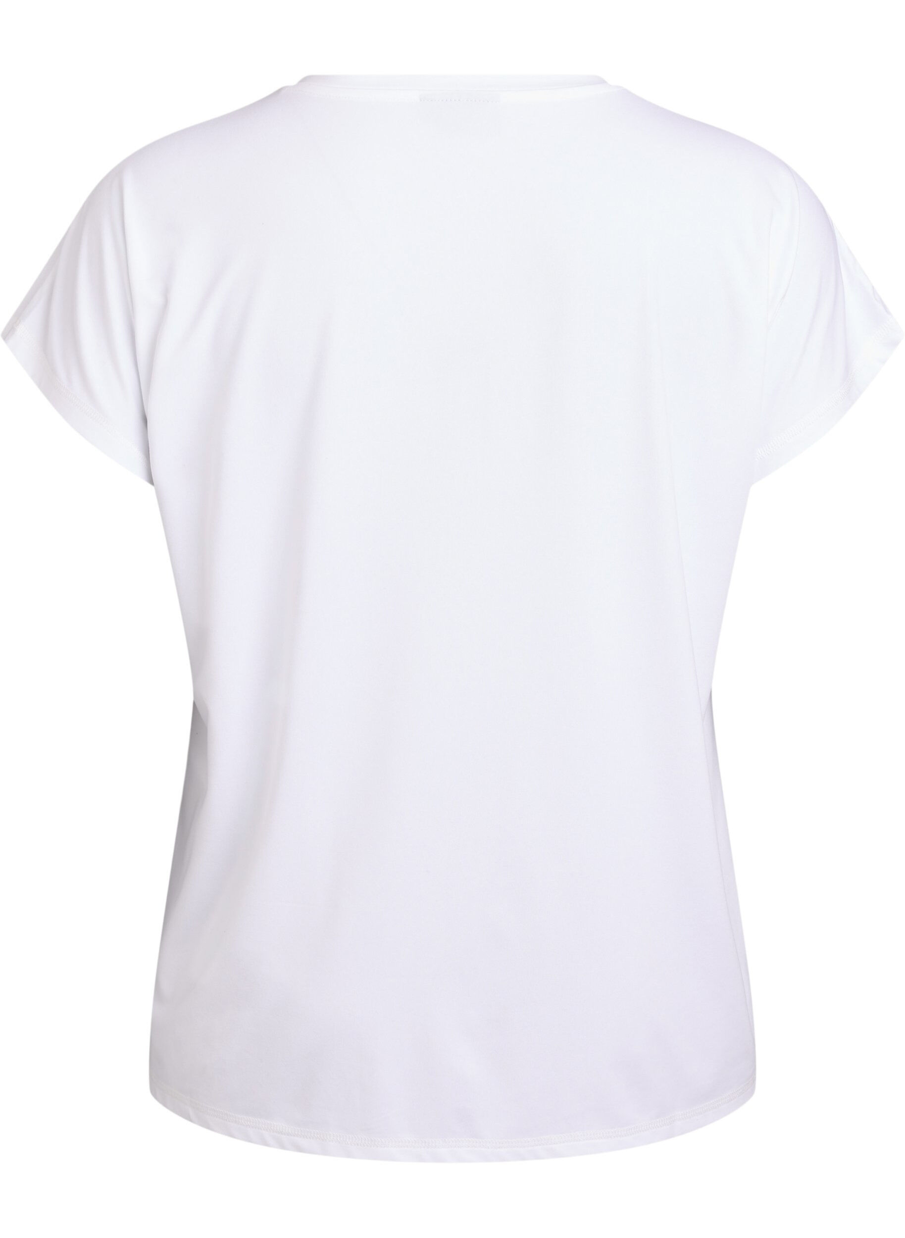 Zizzi T-shirt de sport couleur unie, Blanc, Packshot image number 1
