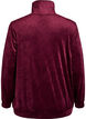 Cardigan en velours avec fermeture &eacute;clair et col montant, Bordeaux fonc&eacute;, Packshot image number 1