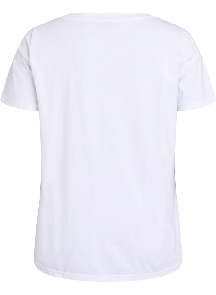 T-shirt avec imprimé, Blanc, Packshot image number 1