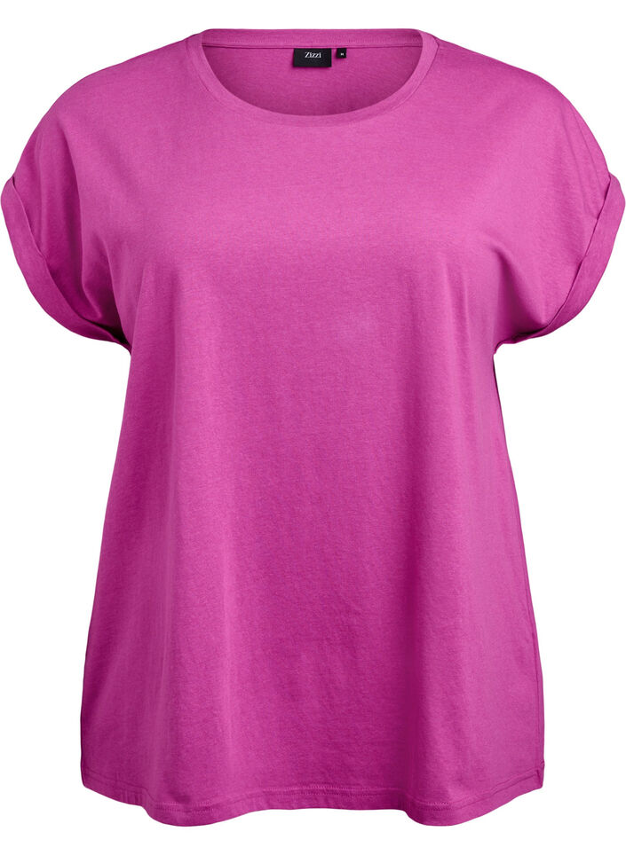 T-shirt à manches courtes en mélange de coton, Violet, Packshot image number 0