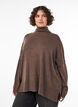 Pull &agrave; col roul&eacute; &agrave; coupe ample, Marron, Model image number 0